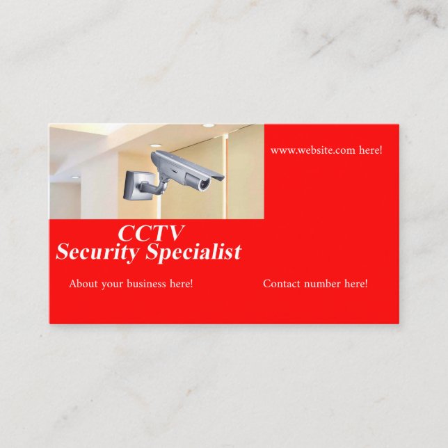 Image CCTV pour Carte de visite (Devant)
