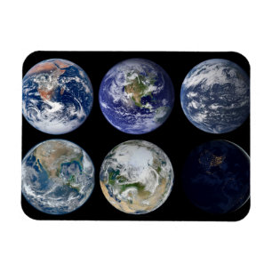 Image Comparison Of Iconic Views Of Planet Earth. Magnet