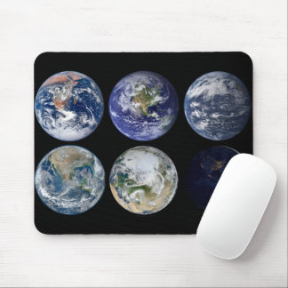 Image Comparison Of Iconic Views Of Planet Earth. Mouse Pad