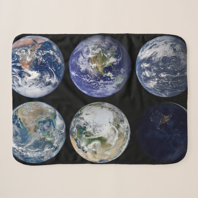 Image Comparison Of Iconic Views Of Planet Earth. Sherpa Blanket (Front (Horizontal))