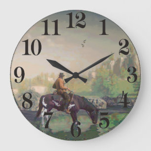 Image Cowboy pour horloge murale acrylique
