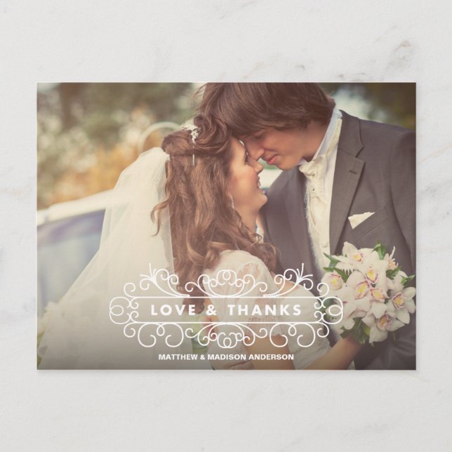 IMAGE D'AMOUR ET DE REMERCIEMENTS | CARTE POST MER (Devant)