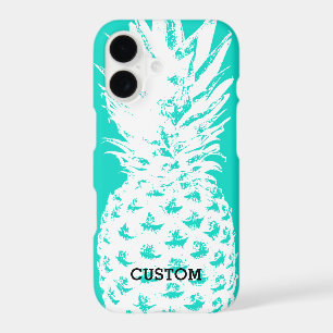 Image d'ananas bleu turquoise iPhone 12 pro Coque