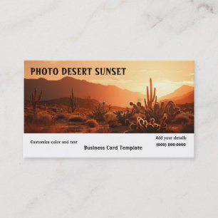 Image de carte de visite de coucher de soleil du d