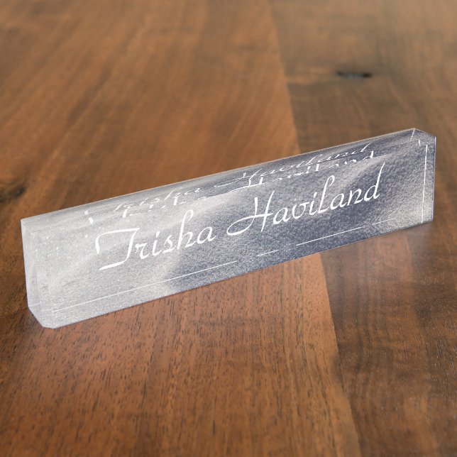 Image de fond de sable - Plaque de nom de bureau - (Taille)