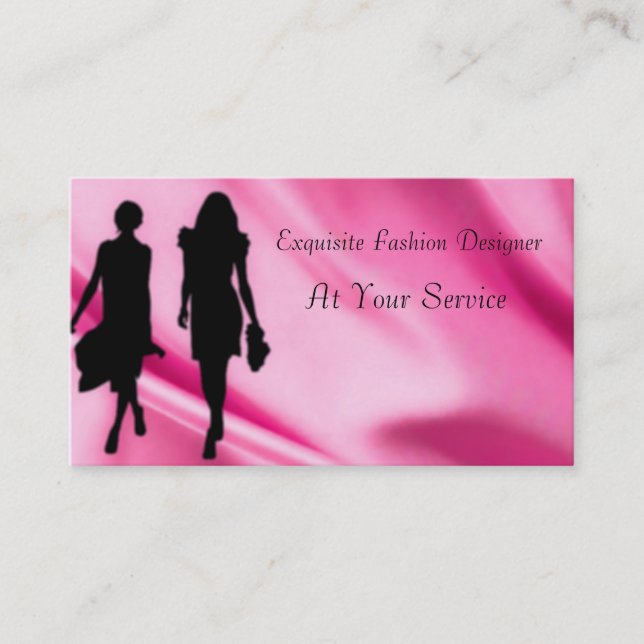 Image de mode féminine pour carte de visite (Devant)