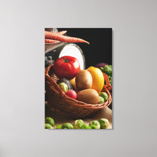 Image de nourriture du marché frais sur toile