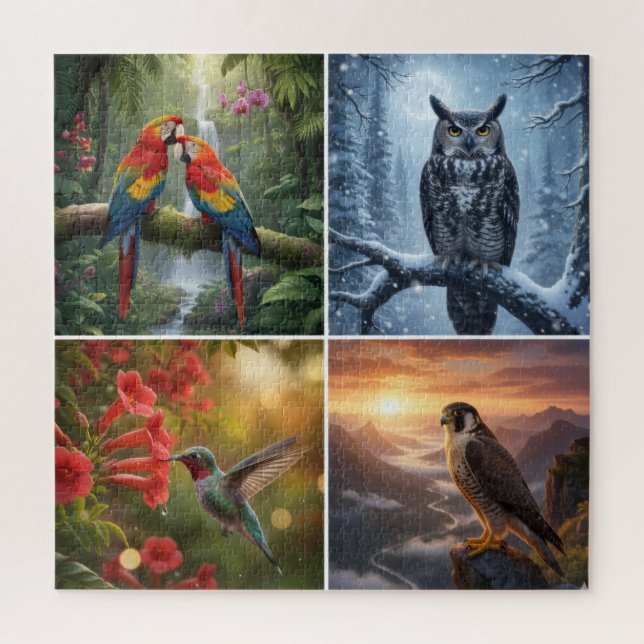 Image de puzzle complexe d'oiseau (Vertical)