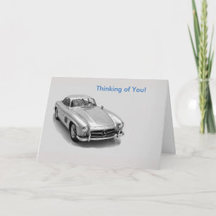Image de voiture classique pour la carte de voeux 