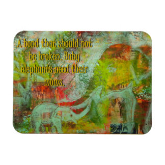 Image éléphante Magnet avec un message!