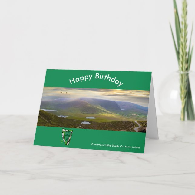Image irlandaise pour carte de voeux d'anniversair (Devant)