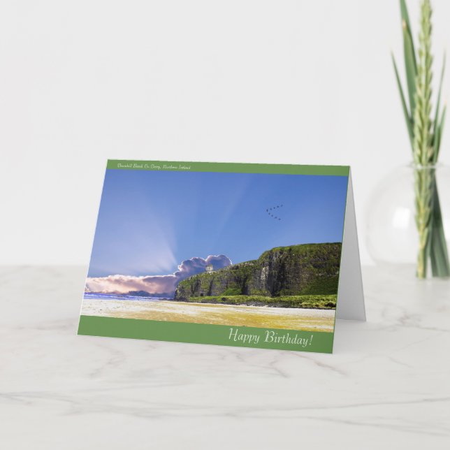Image irlandaise pour carte de voeux d'anniversair (Devant)