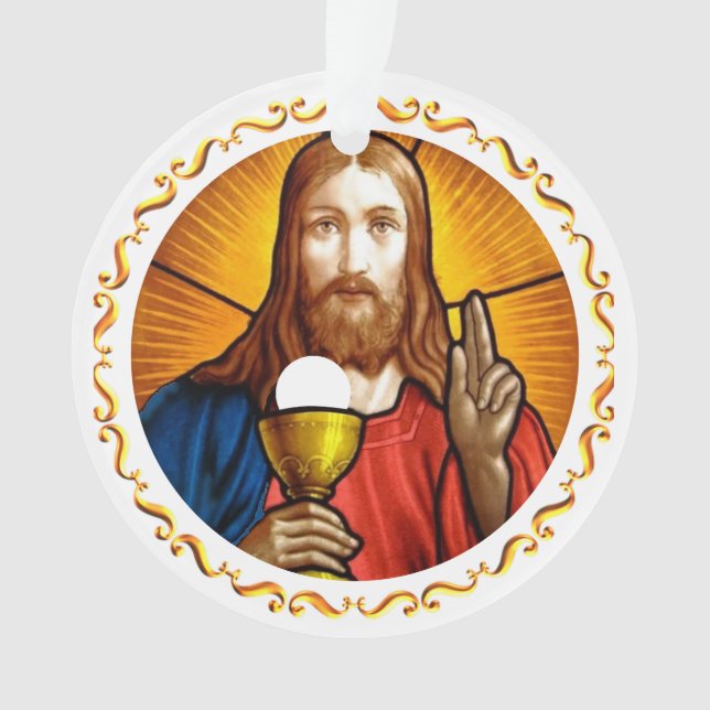 Image Jésus avec cadre doré (devant)
