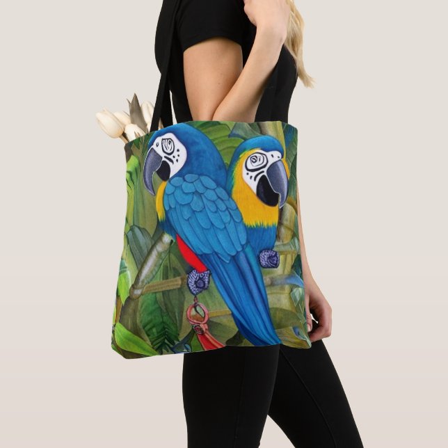 image: macaws from Brazil. Tote Bag (Close Up)