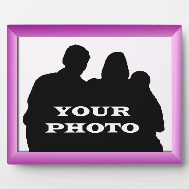 Image Magenta Votre Photo 8 x 10 Plaque horizontal (Devant)