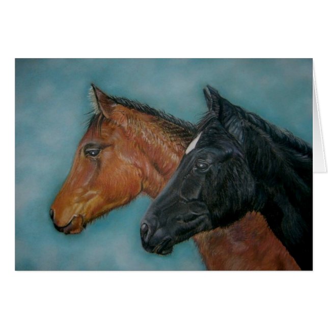 image mignon colt noir châtaignier poulain chevaux (Devant horizontal)