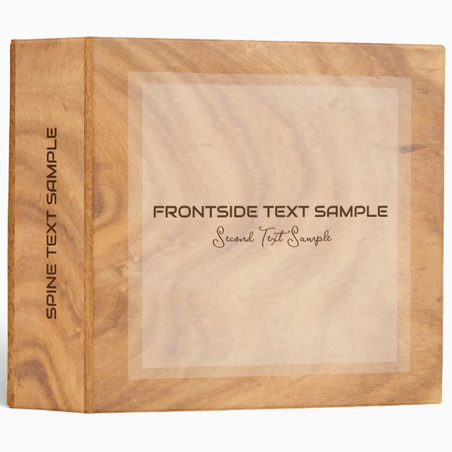 Image of a Brow Wood Grain Texture Binder (Front/Spine)