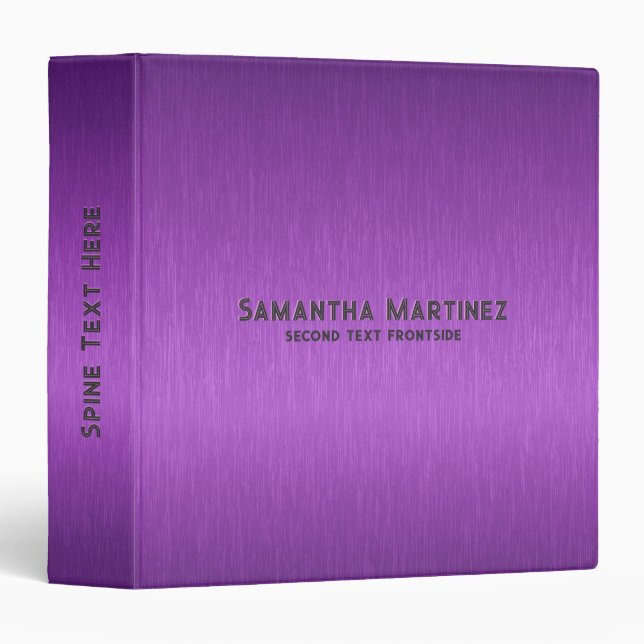 Image of a deep purple metallic background binder (Front/Spine)