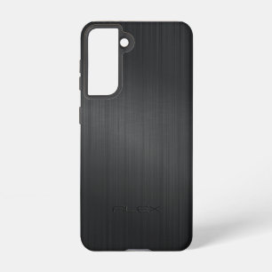 Image of a Grey Brushed Aluminum texture Samsung Galaxy Case