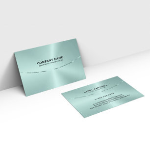 Image of a Metallic Green Tint Texture Business Card