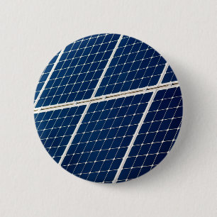 Image of a solar power panel funny 2 inch round button