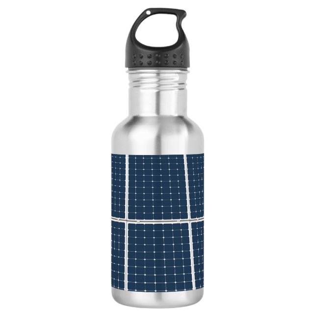 Image of a solar power panel funny 532 ml water bottle (Front)