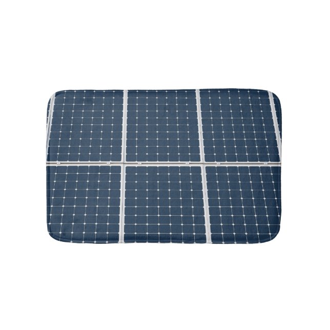 Image of a solar power panel funny bath mat (Front)