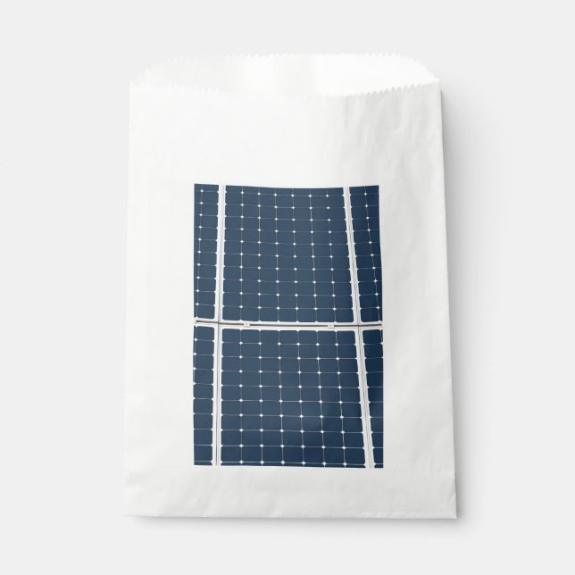 Image of a solar power panel funny favour bag (Front)