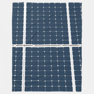 Image of a solar power panel funny fleece blanket