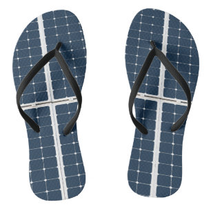 Image of a solar power panel funny flip flops