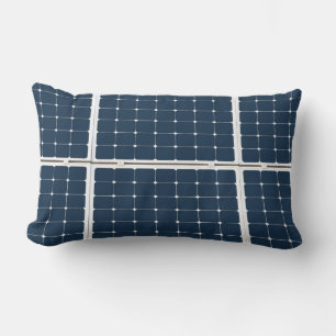 Image of a solar power panel funny lumbar pillow
