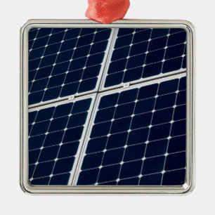 Image of a solar power panel funny metal ornament