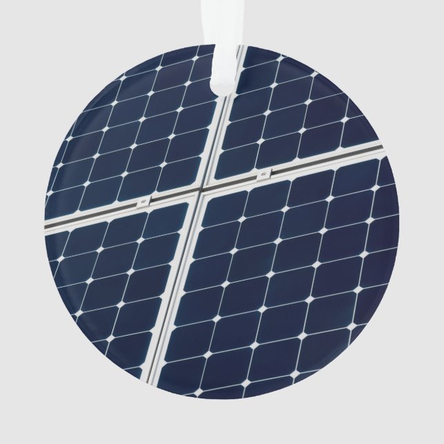 Image of a solar power panel funny ornament (Back)