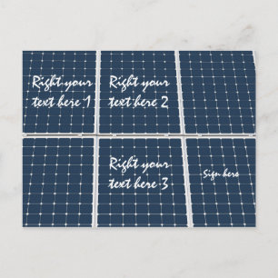 Image of a solar power panel funny postcard