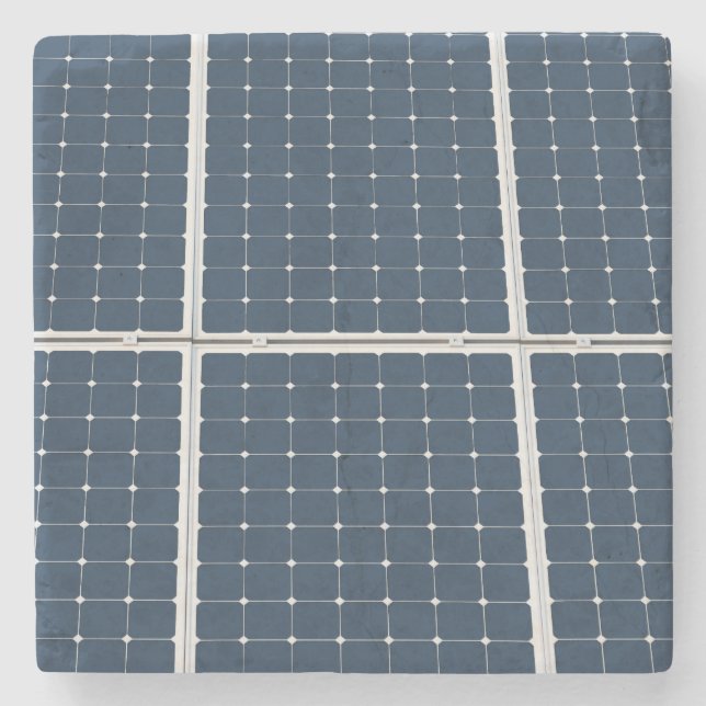 Image of a solar power panel funny stone coaster (Front)