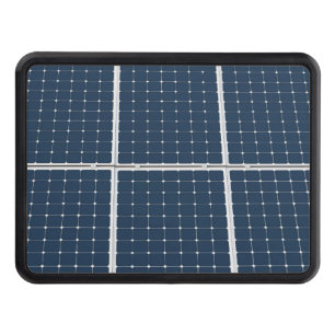Image of a solar power panel funny trailer hitch cover