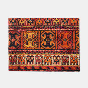Image of a vintage carpet. Fluffy texture pattern Doormat
