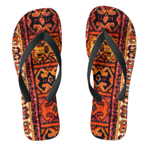 Image of a vintage carpet. Impressive texture Flip Flops