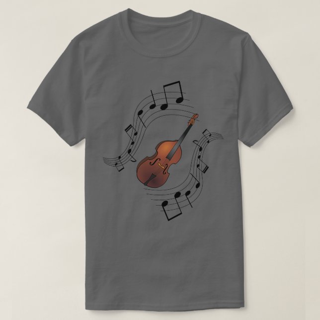 Image of a violin with its sounds T-Shirt (Design Front)