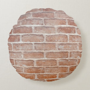 Image of Background brick wall textureabstract, ag Round Pillow