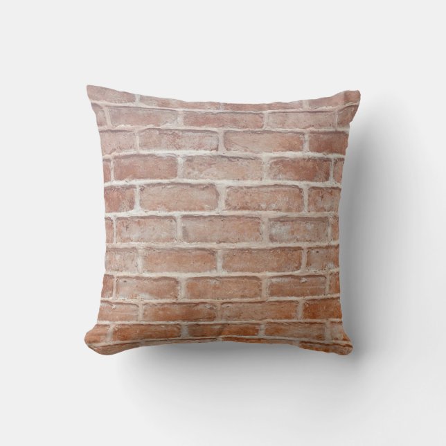 Image of Background brick wall textureabstract, ag Throw Pillow (Front)