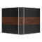 Image Of Black & Brown Stitched Leather Black