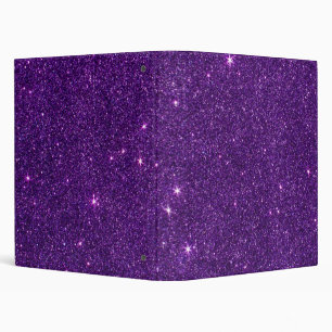 Image of Bright Purple Glitter Binder