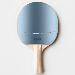 Image Of Metallic Blue - Stainless Steel Look  Ping Pong Paddle