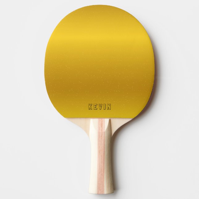 Image of metallic gold background ping pong paddle (Front)