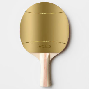Image Of Metallic Gold - Stainless Steel Look Ping Pong Paddle