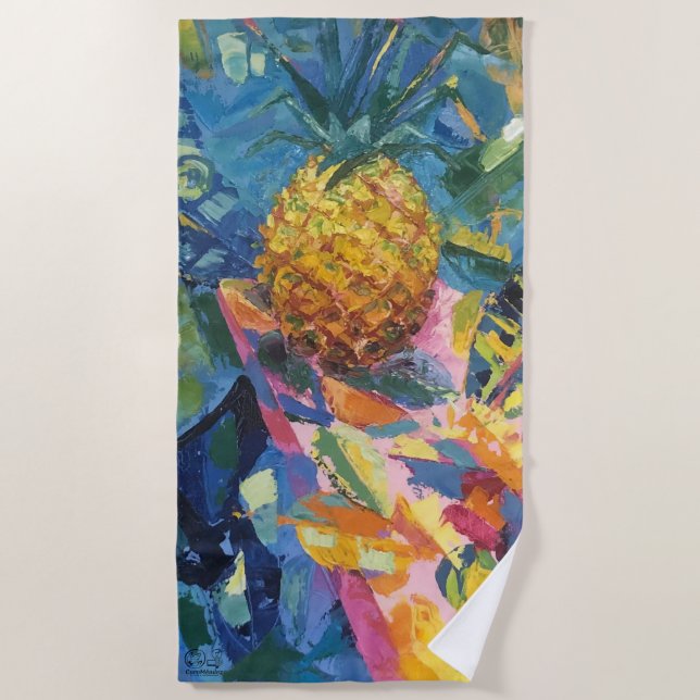 Image of my work Pineapple Beach Towel (Front)