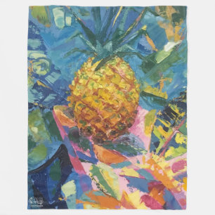 Image of my work Pineapple Fleece Blanket