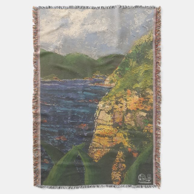 Image of my work The rock Throw Blanket (Front Vertical)