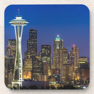 Image of Seattle Skyline in morning hours. Coaster